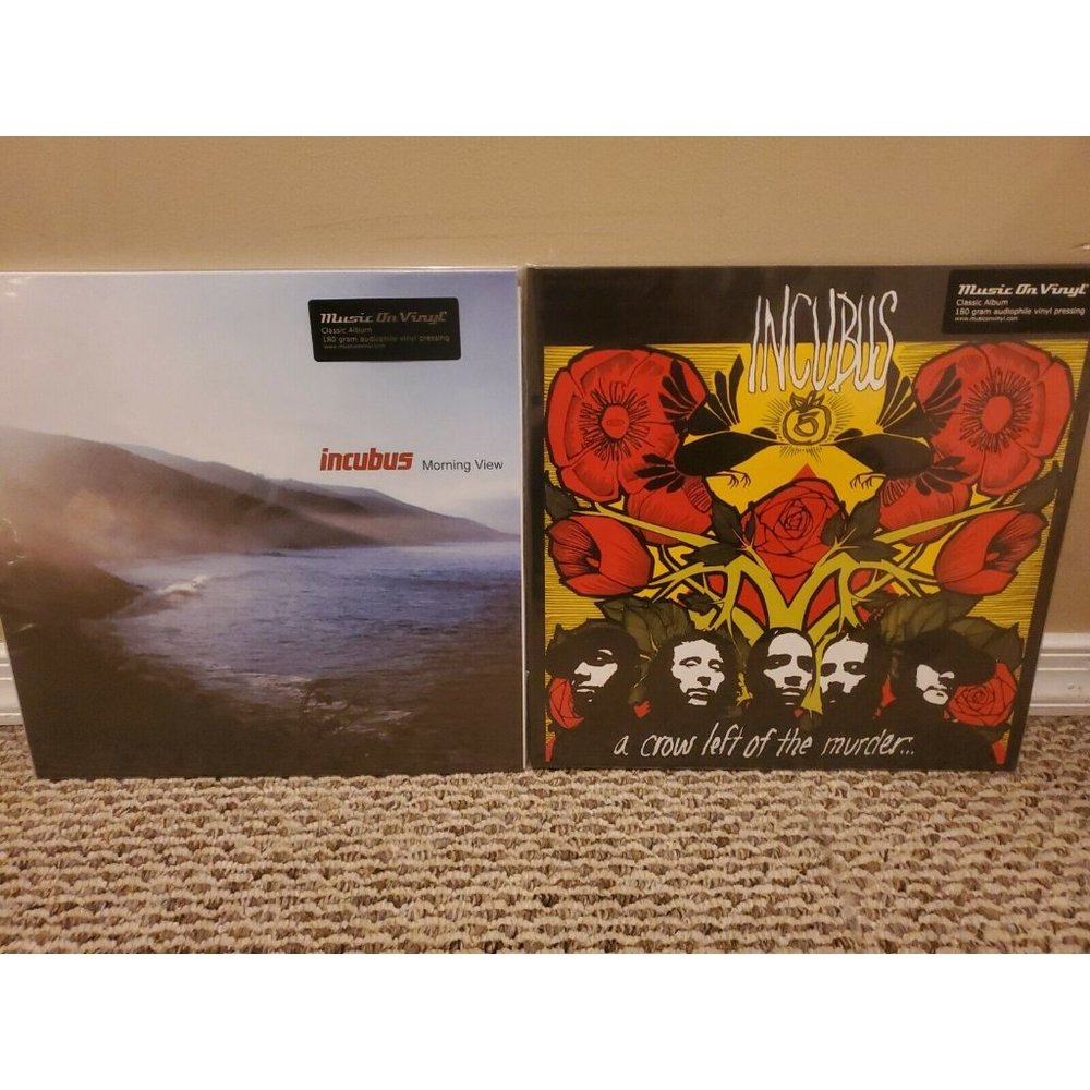 Lot of 2 Incubus Music on Vinyl Records: Morning View, Crow Left of the Murder